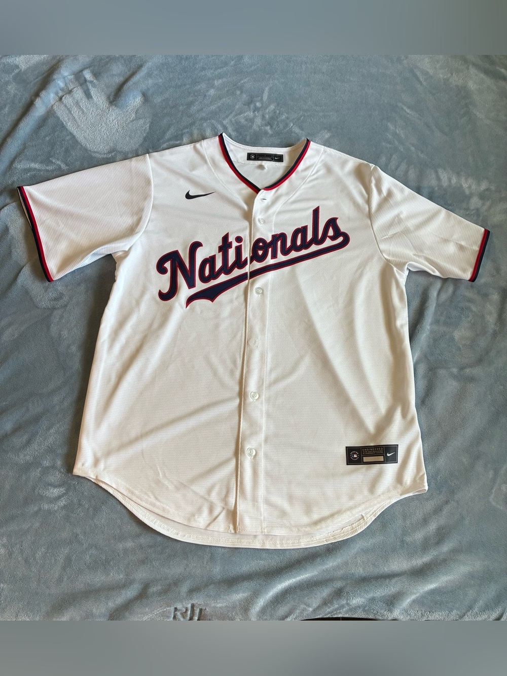 Men's Washington Nationals Nike White Home Jersey Large MLB Baseball New